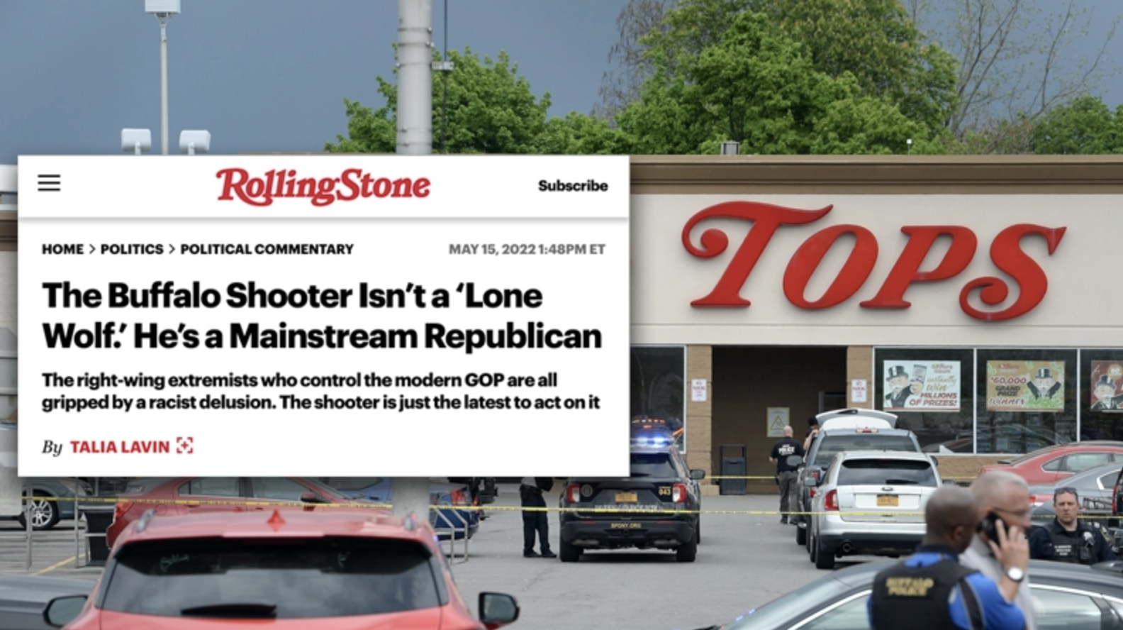 Fake News: Rolling Stone Labels ‘Leftist Authoritarian Eco-Fascist’ Buffalo Shooter A ‘Mainstream Republican’