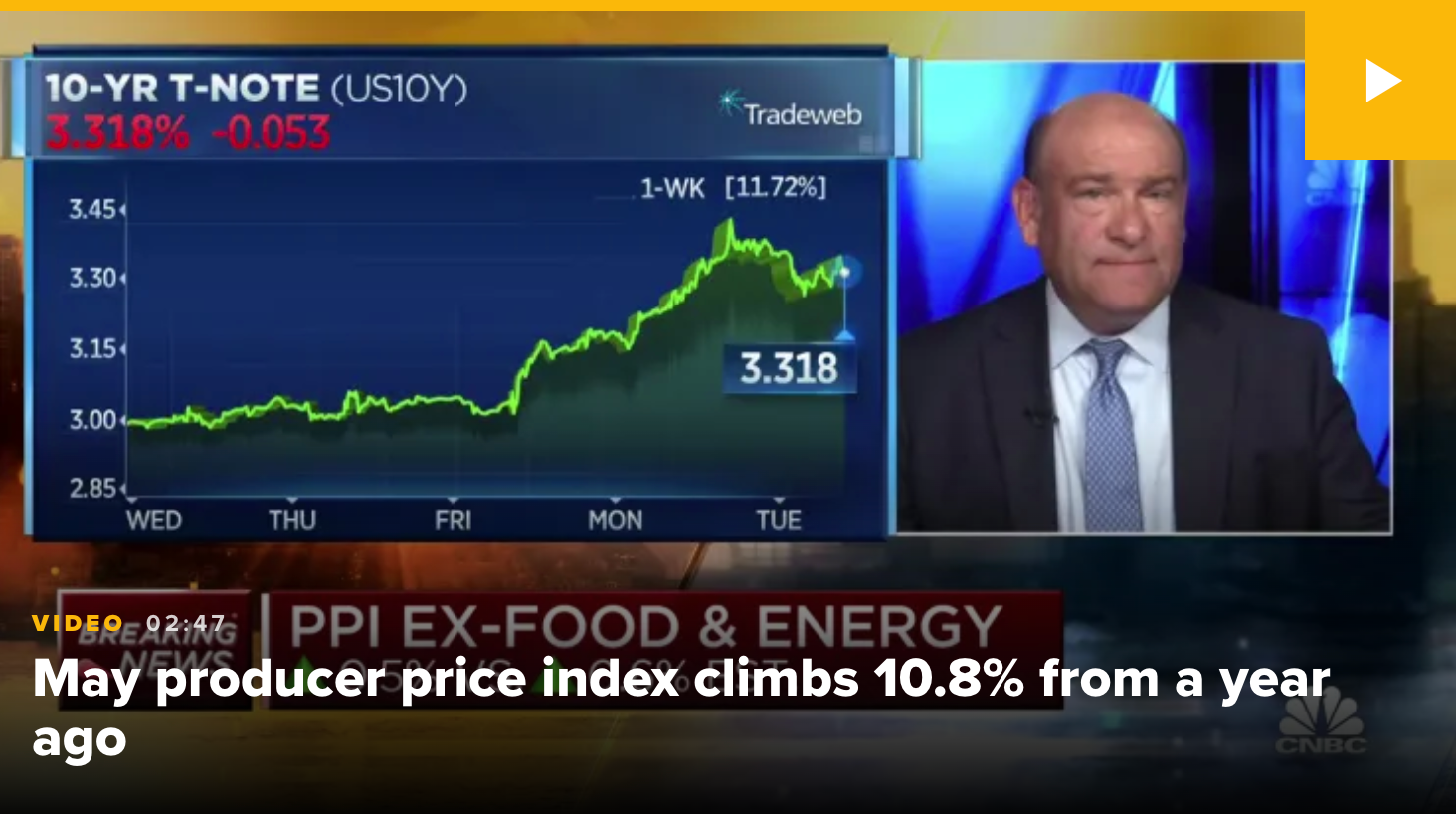 Wholesale prices rose 10.8% in May, near a record annual pace