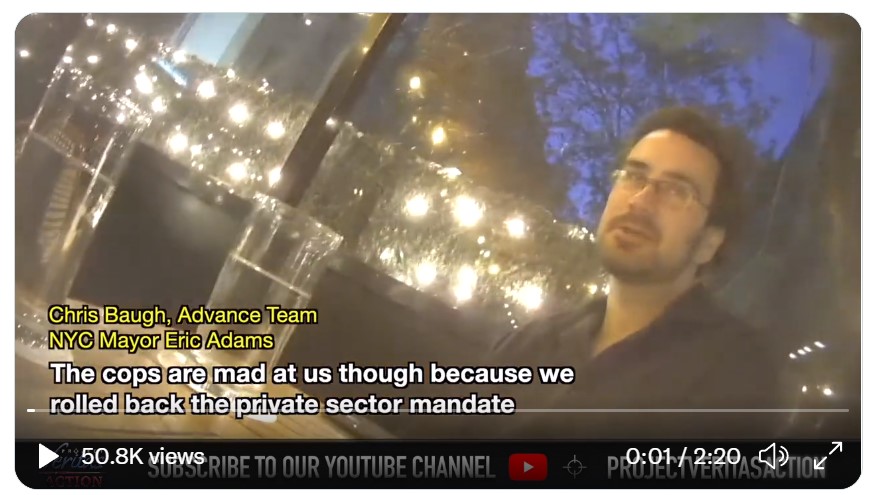 BREAKING! Project Veritas Busts Eric Adams Office Over The Covid Mandates- “F The Public Sector”