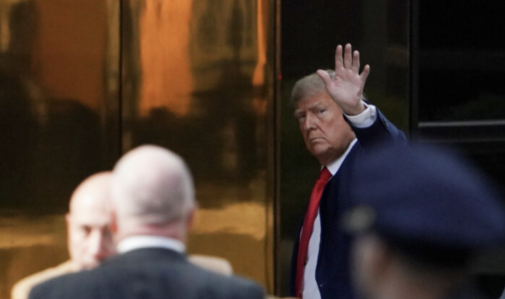 President Trump Arrives at Trump Tower Ahead of Arraignment